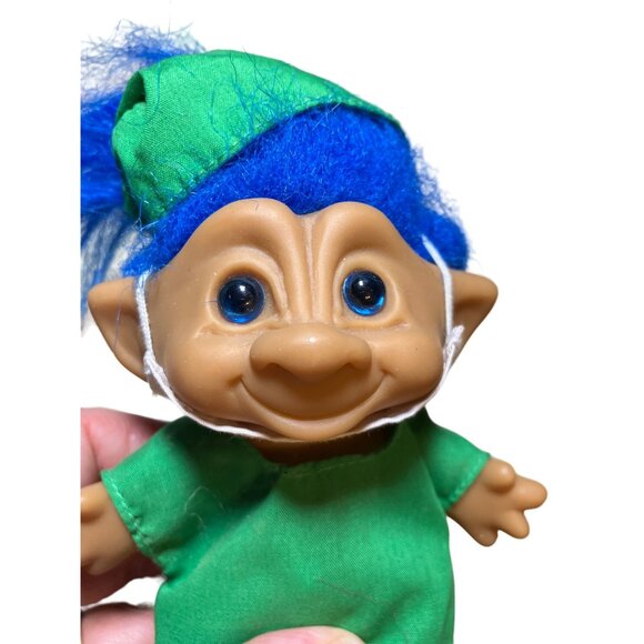 Ace Novelty Troll Retro Blue Hair Doctor Surgeon Mask Green Scrubs Doll - Picture 9 of 11